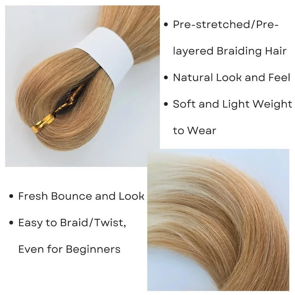 Blonde Braiding Hair Boho Hair for Braiding Synthetic Deep Wave Boho Braids Hair